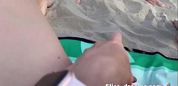  Masturbation at beach in front of voyeurs